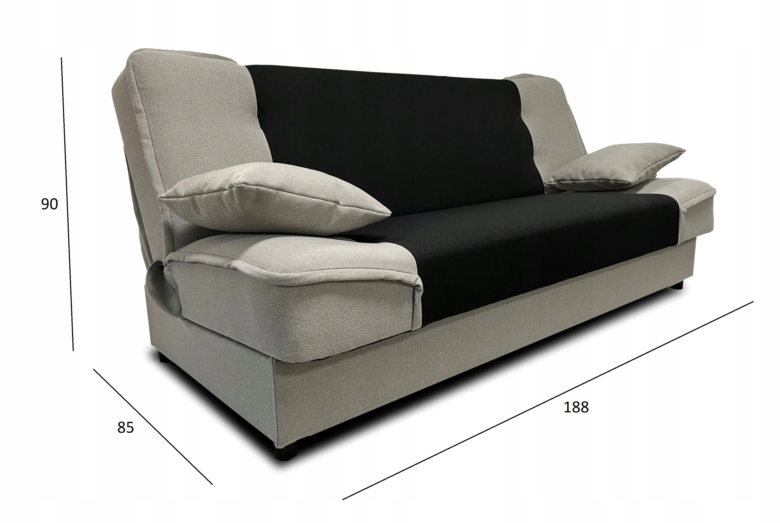 wersalka kanapa MAXIM 96 grafit spanie sprężyny Kod producenta MAXIM 04