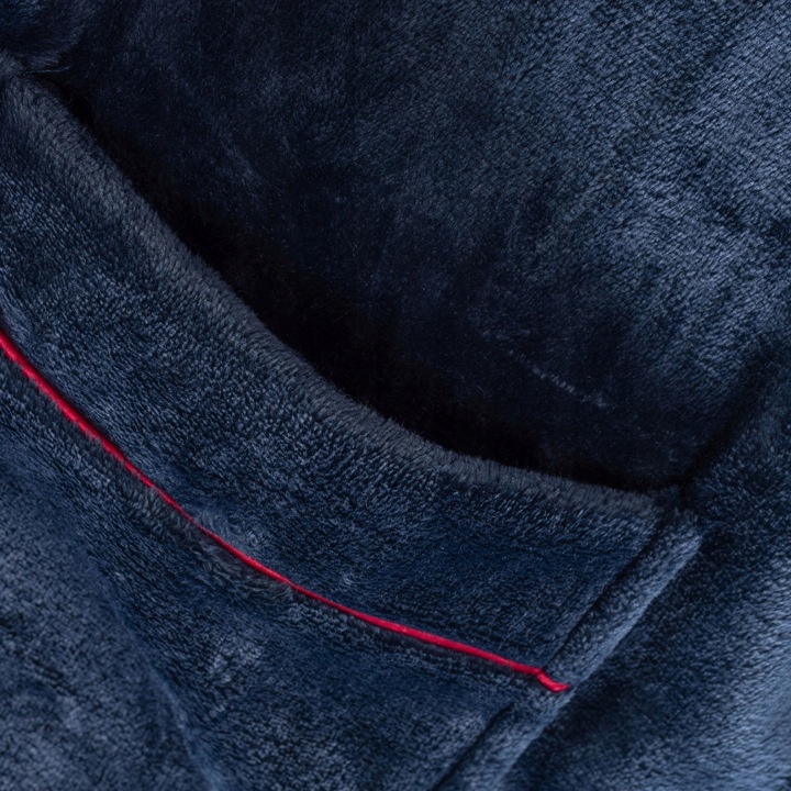 Szlafrok Męski Gruby Ciepły Granatowy Roger roz. M Materiał dominujący mikrofibra (mikrofaza)