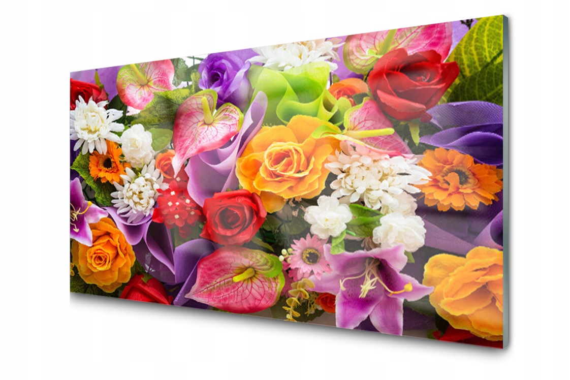

Panel szklany dekor Kwiaty Bukiet 120x60 + Klej