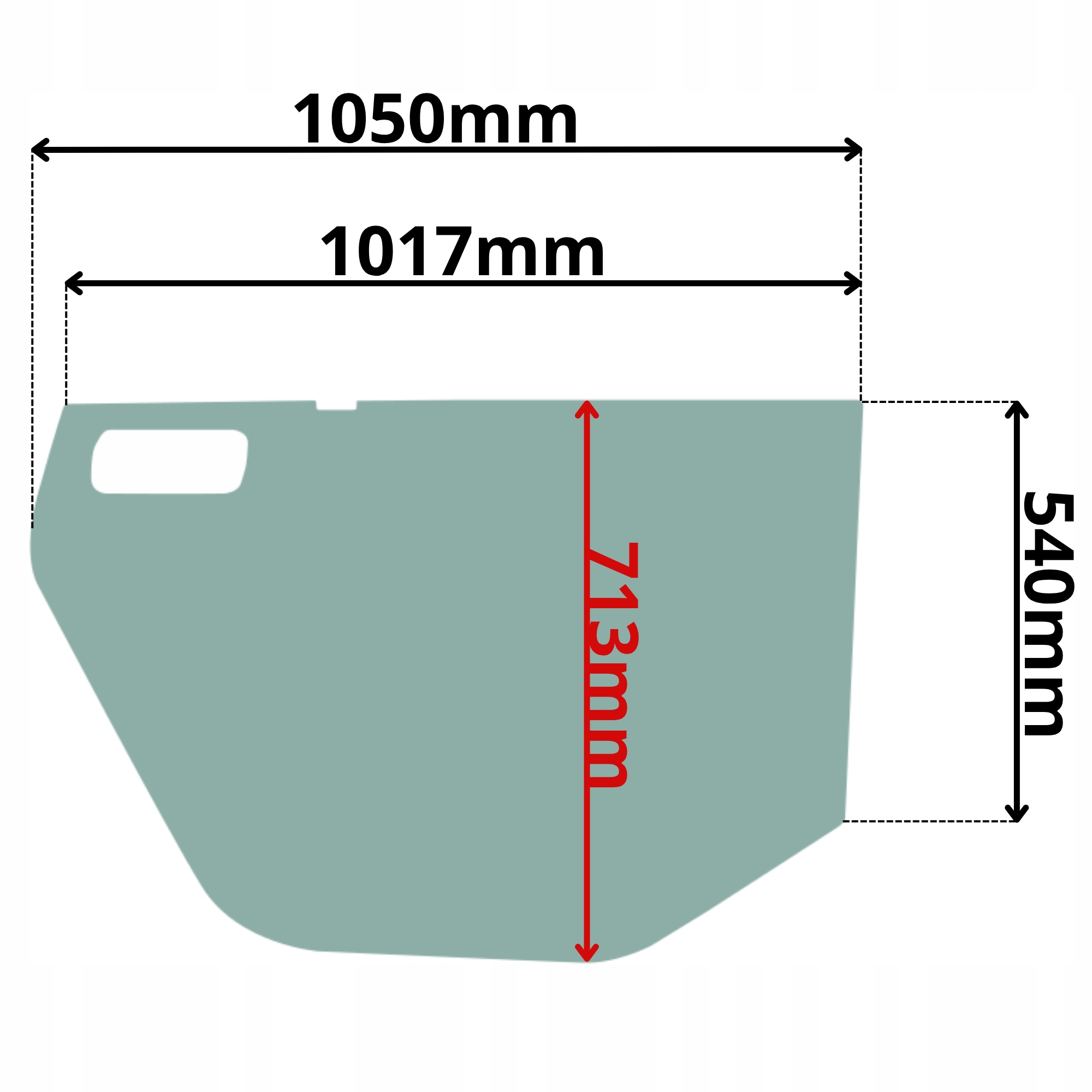 СТЕКЛО MANITOU БОКОВОЕ НИЖНЕЕ ЛЕВОЕ В ДВЕРИ MHT MLT MT (0033)
