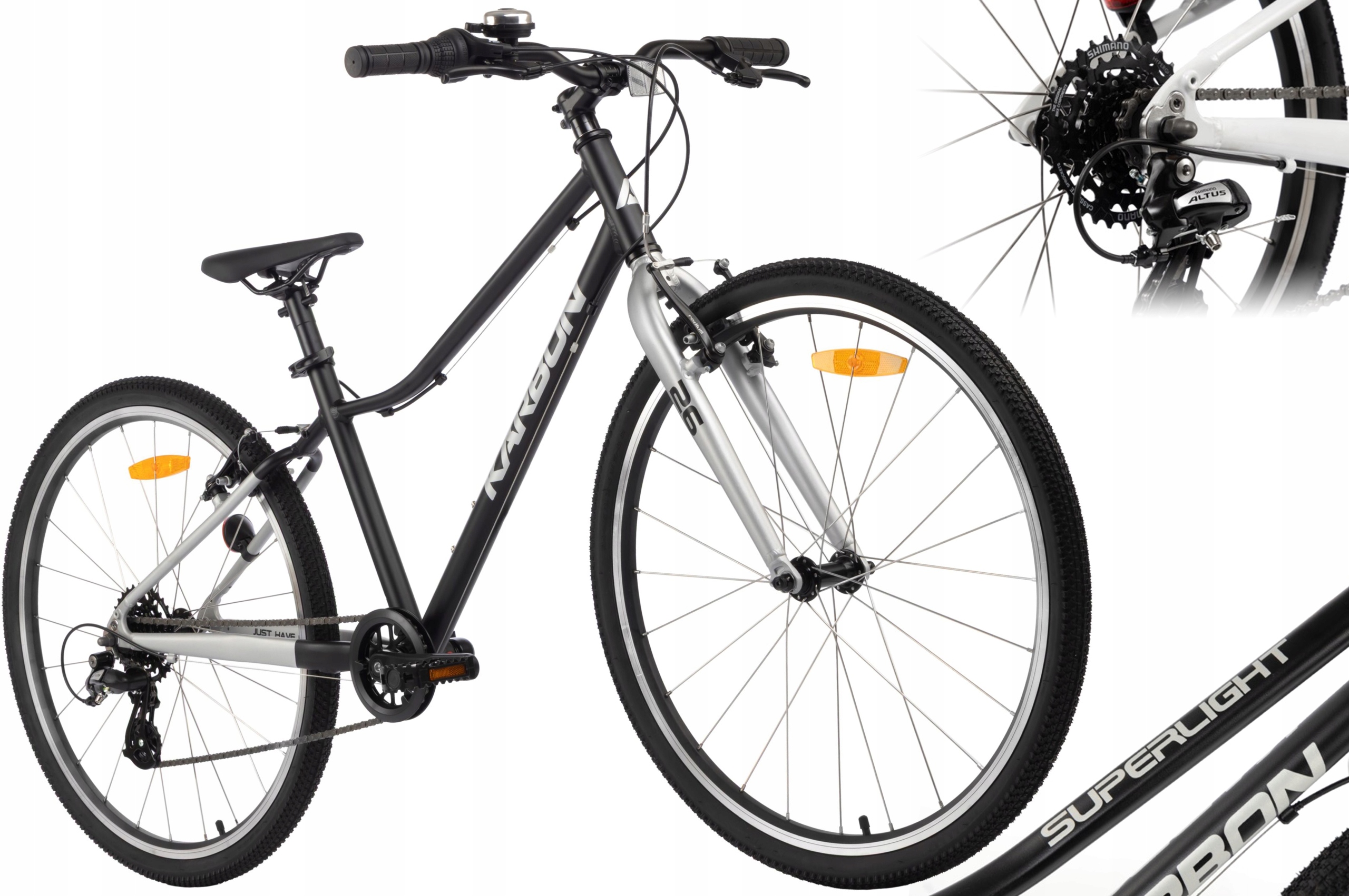 Rower 26" Karbon Superlight czarny R25 Lekki 9 Kg Jak Woom