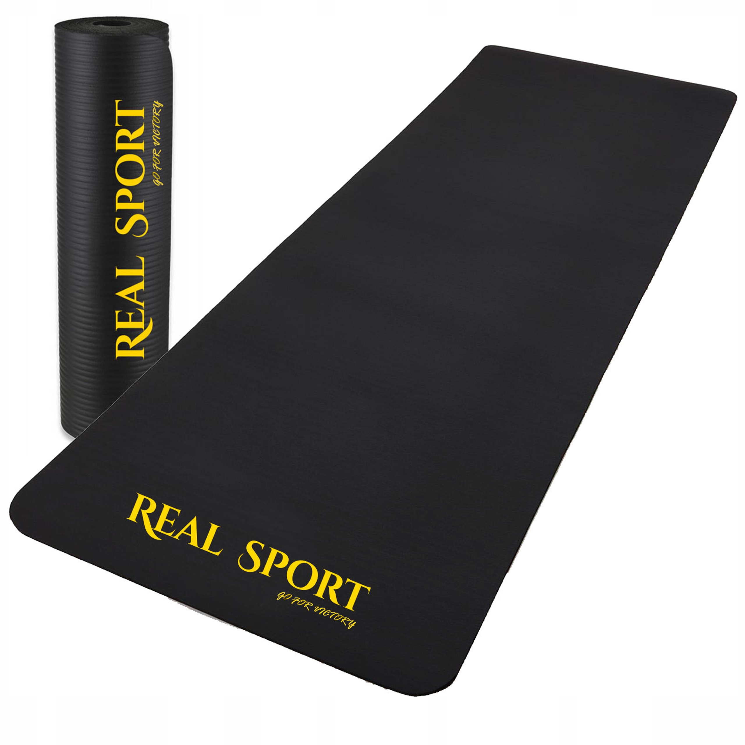 MATA GIMNASTYCZNA DO ĆWICZEŃ JOGI PILATESU FITNESS GRUBA 180x60 + PASKI Długość 180 cm