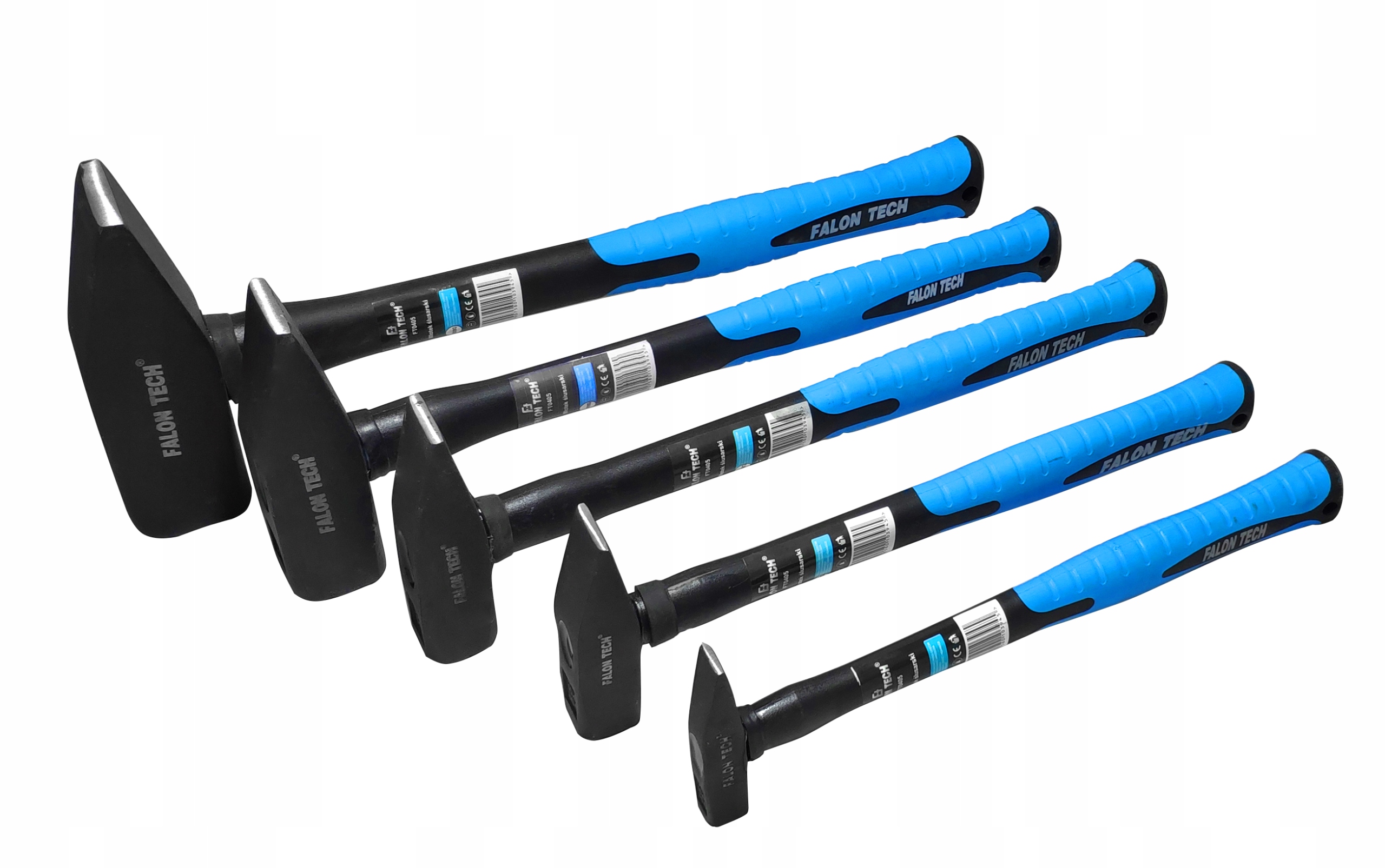 

Zestaw Młotki ślusarskie Fiberglass 5szt 100-500gr