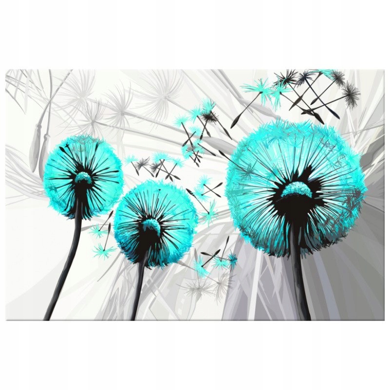 

Dmuchawce w turkusie 120x80cm foto-obraz na płótni