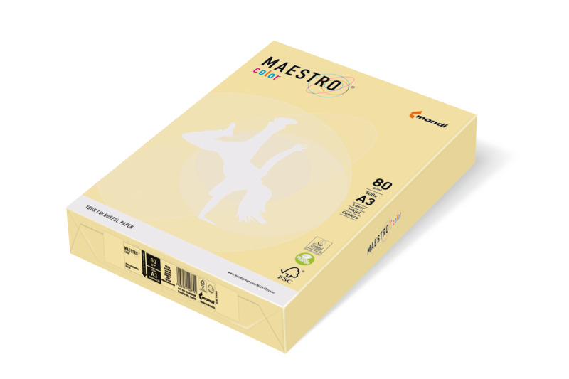 

Papier kolor A3 80g a-500 pastel jasnożółty