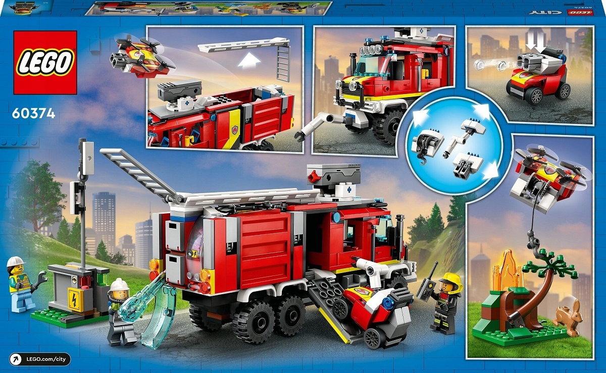Lego City Stavebnice 502ele Terénní Hasičské Vozidlo 60374