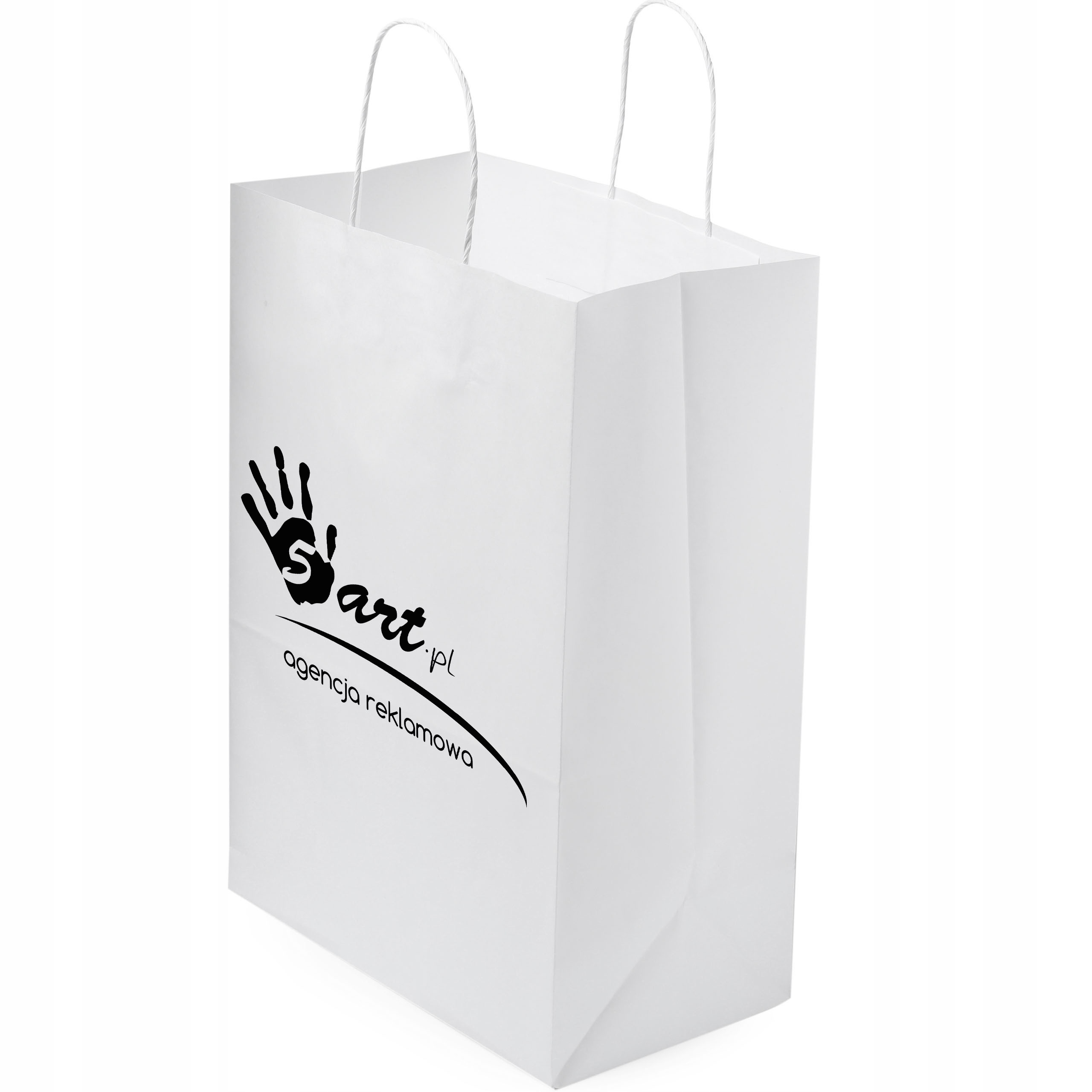 TORBA PAPIEROWA BIAŁA Z NADRUKIEM A5 225/80/180 250 SZT EKO NA PREZENT EAN (GTIN) 5906660534242