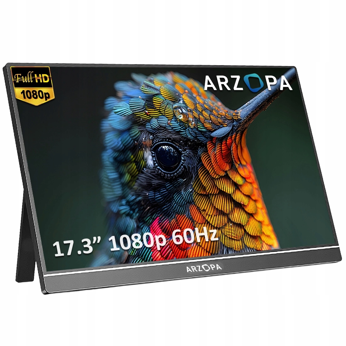 Full Hd monitor 17,3" Přenosný Ips Hdr snímač sRGB 60Hz Usb-c mini Hdmi