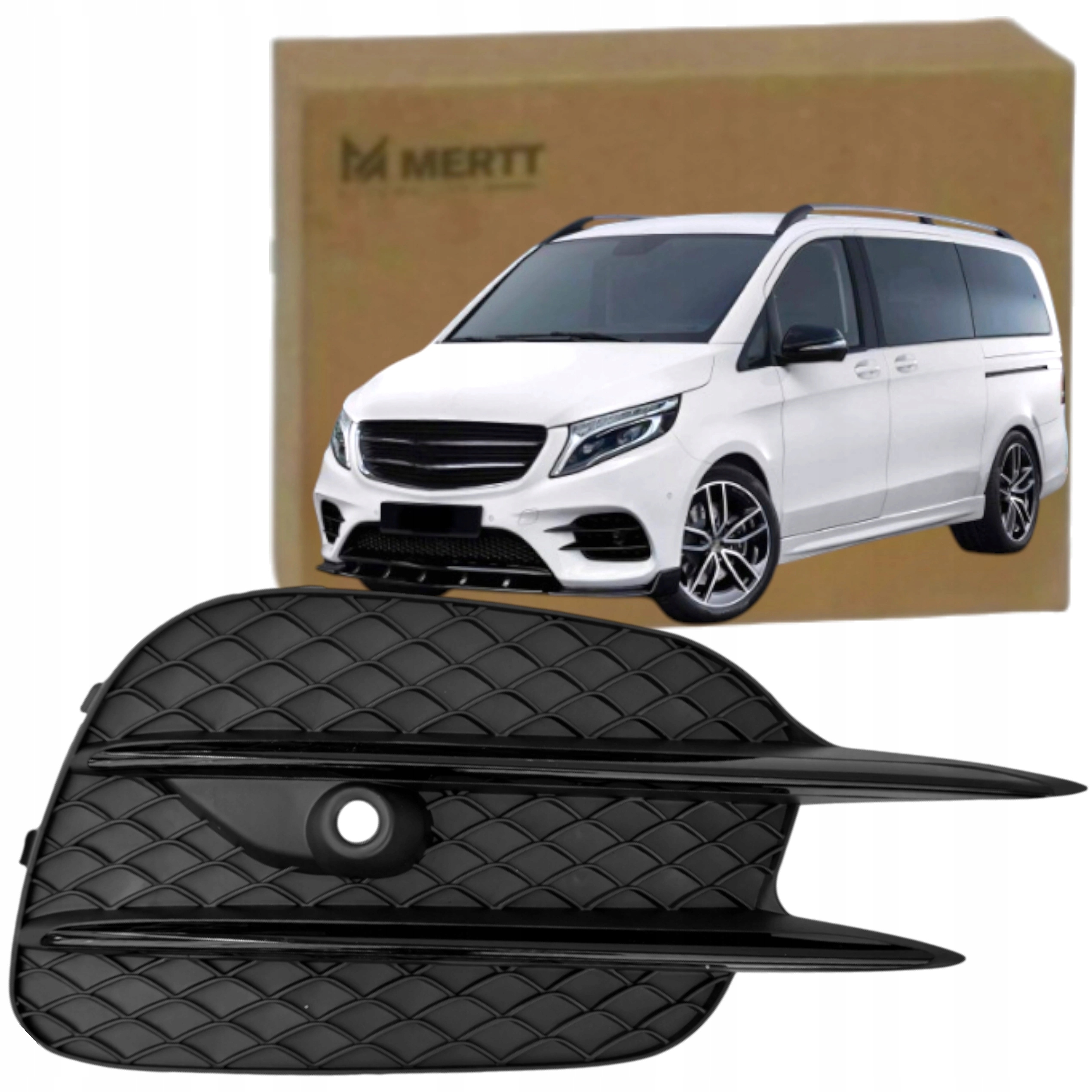 Mřížka nárazníku atrapa Pravá stříbrná Mercedes V-klasa W447 Amg 2014-2025