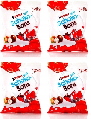 Levně 4x 125g Čokoládové Bonbóny Kinder Schoko-Bons