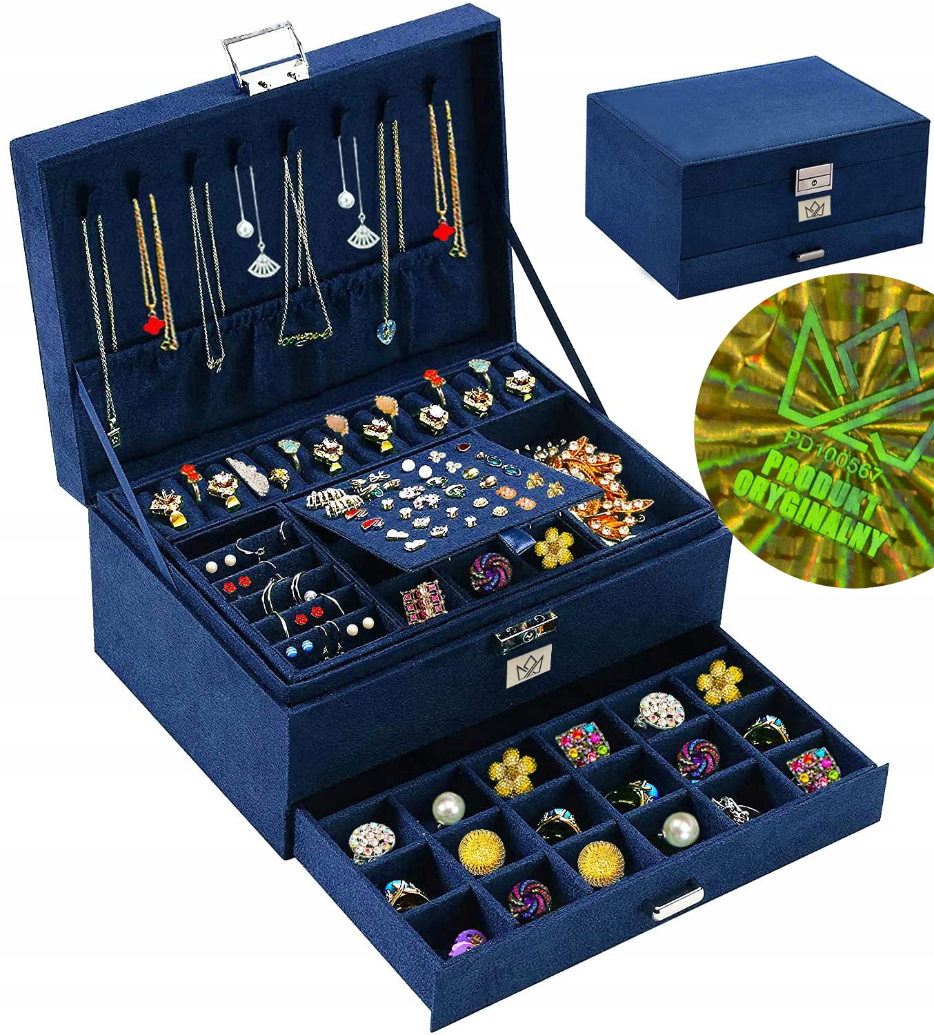 

Szkatułka Na Biżuterię Kuferek Organizer Elegan B