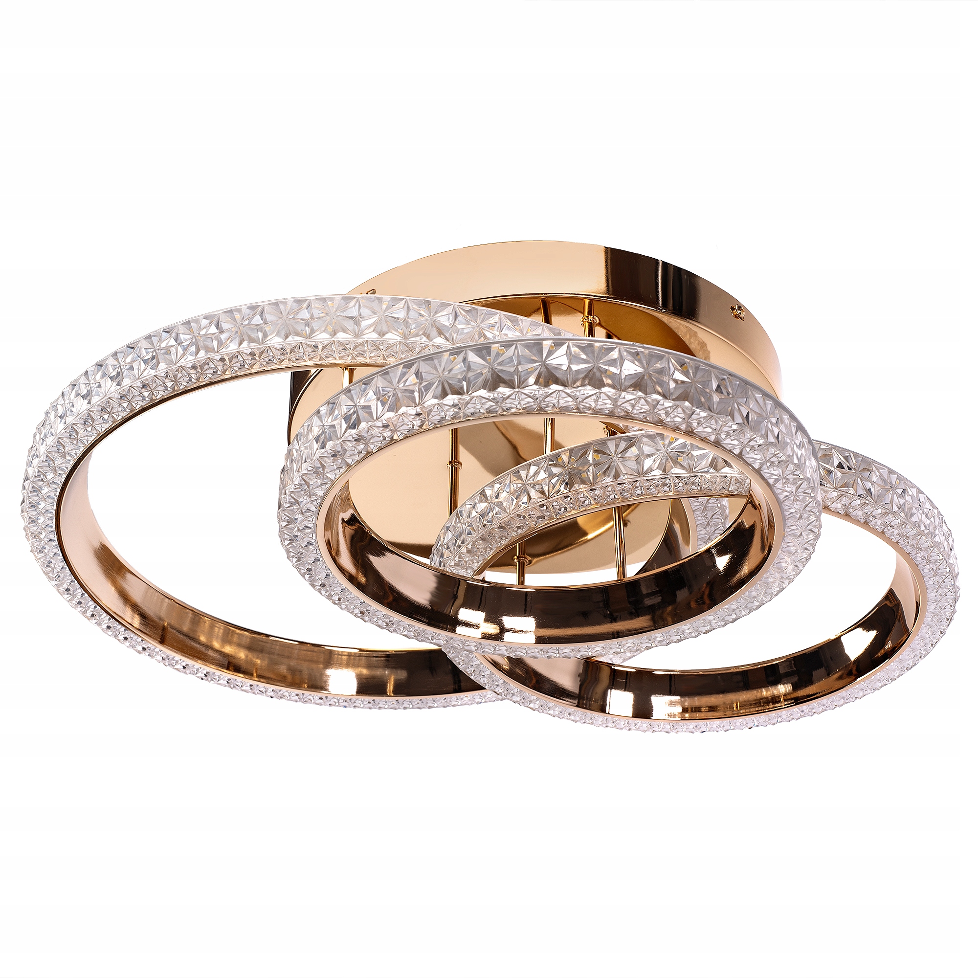 Plafon Kryształowy Led Lampa Sufitowa Ring Wisząca Żyrandol Glamour Ledowy