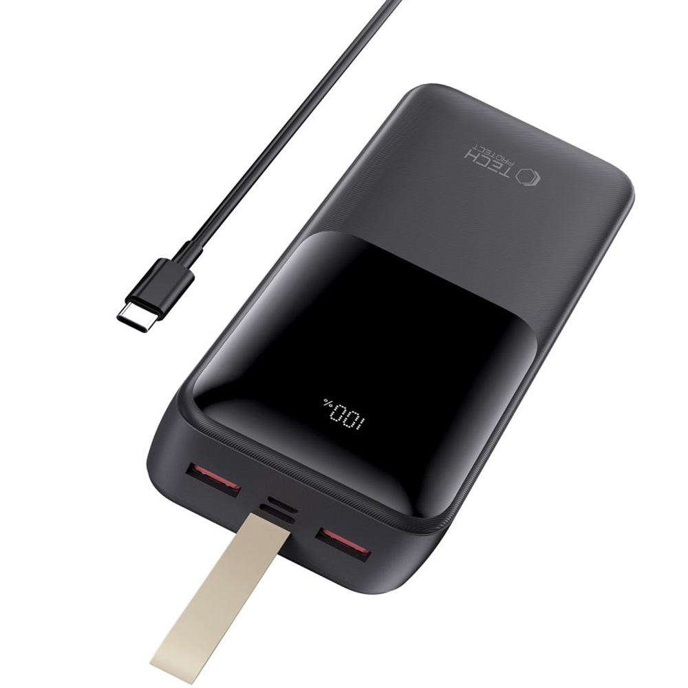 Powerbanka s kabelem Tech-Protect 30000mAh, Usb-a, Usb-c, Micro Usb, 22.5W