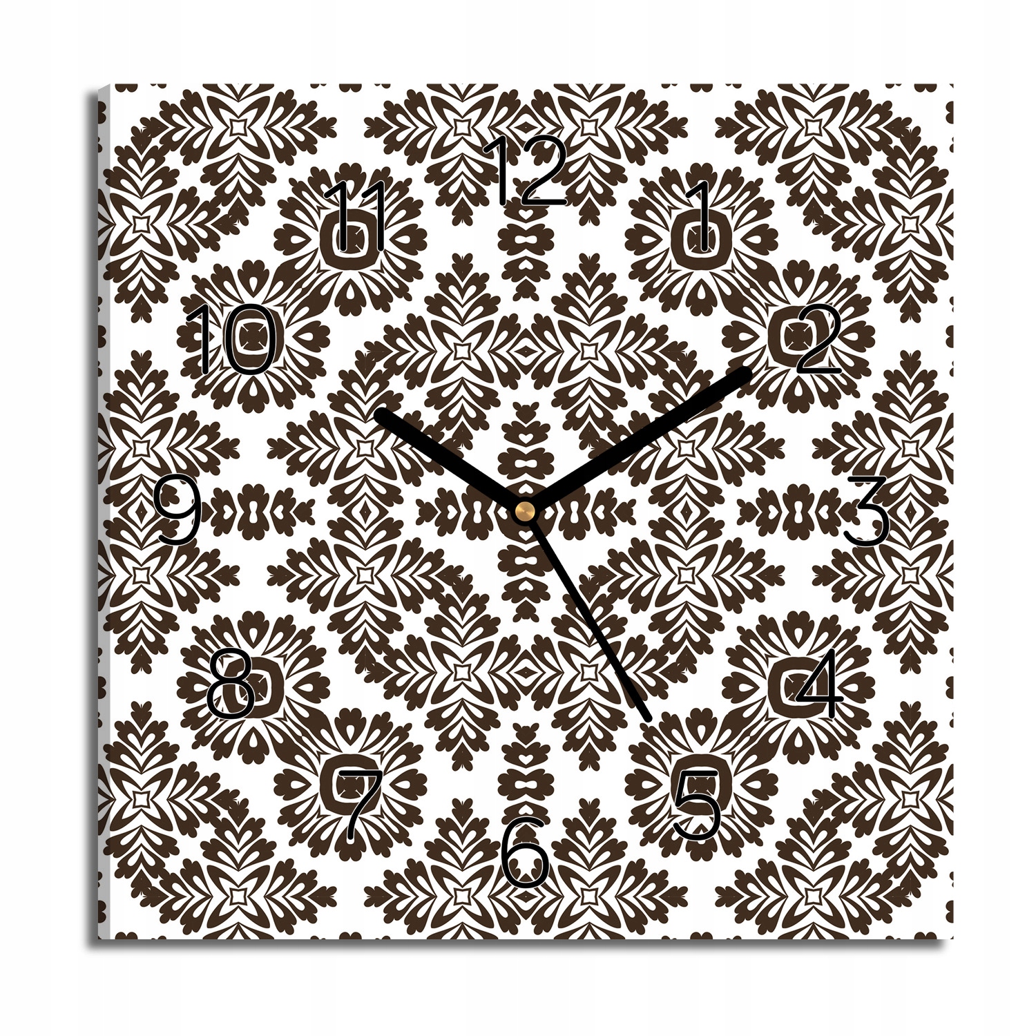 hodiny na plátně Ornament květina vzor 30x30 tichý