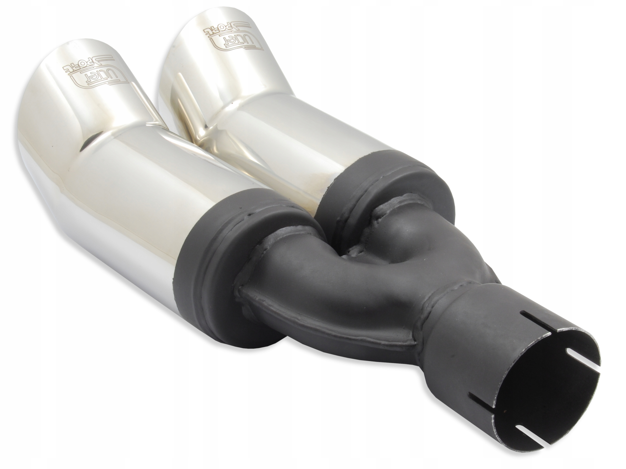 Końcówka Tłumika podwójna okrągła 80 mm | N2-13DTM Produkt generyczny końcówka tłumika podwójna okrągła