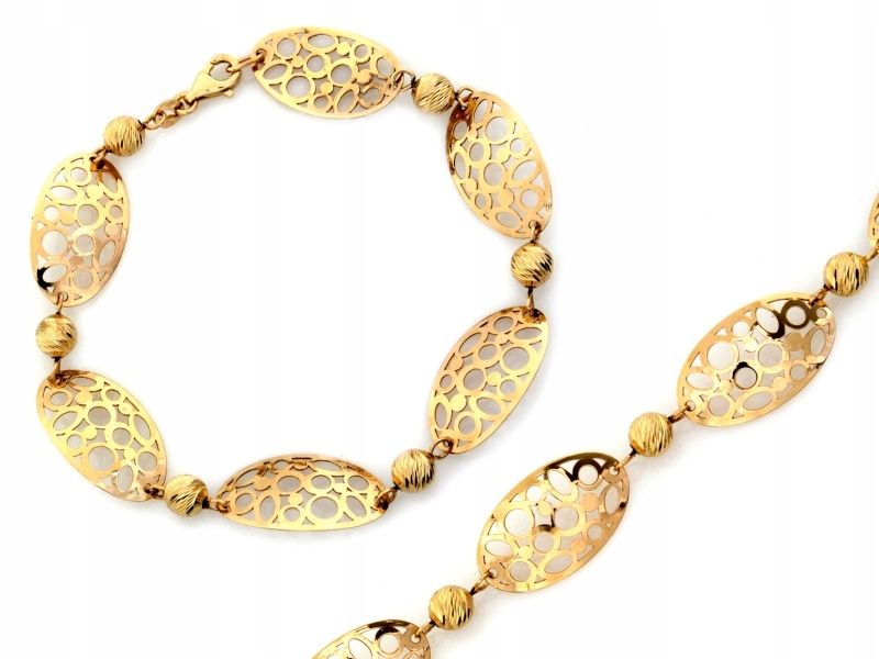 Zlatý dámský náramek 585, stylový a módní