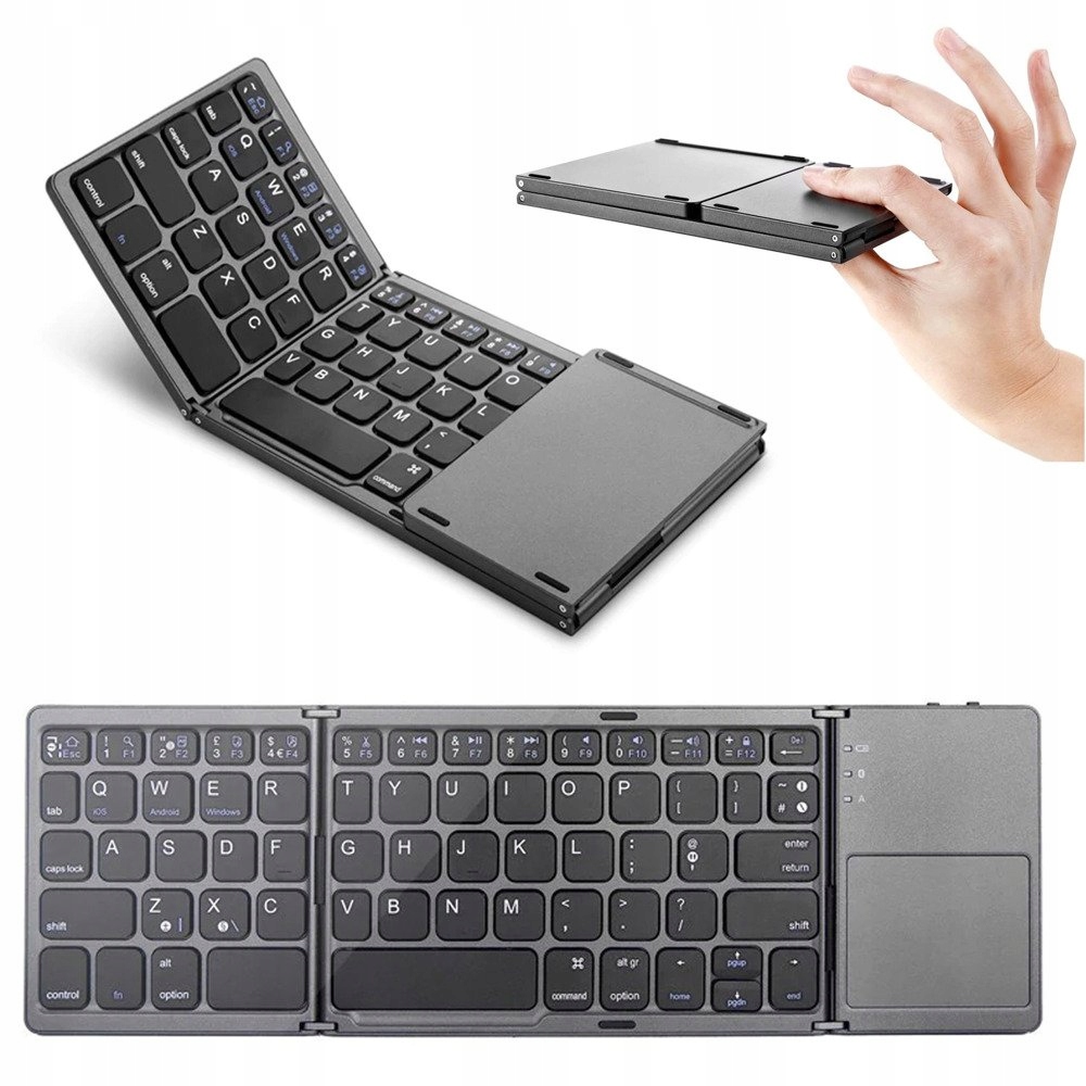 

Klawiatura bezprzewodowa Bt składana touch pad