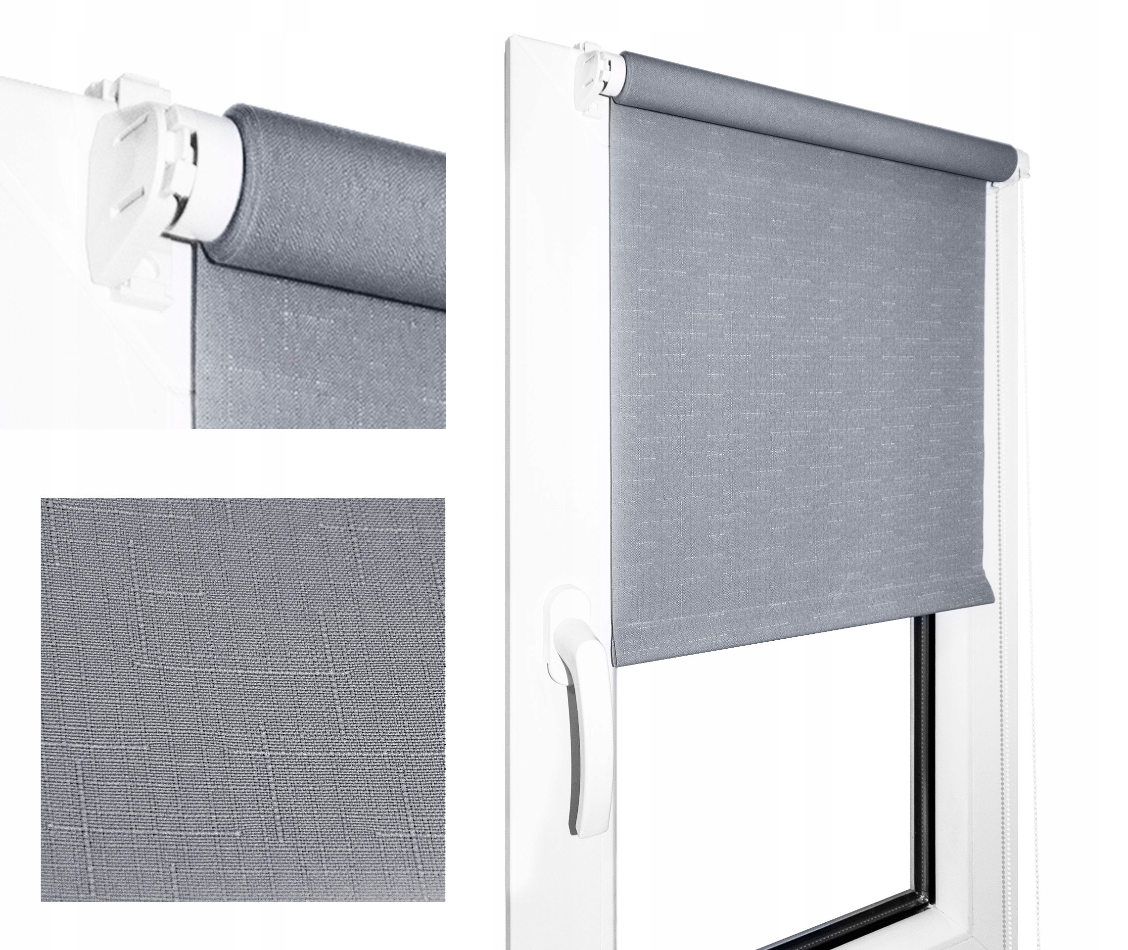 

Roleta Okienna Zaciemniająca Kolor Szary 97x150cm