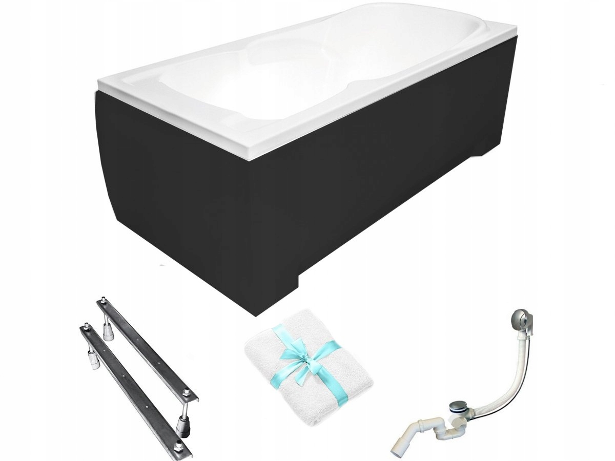 Besco Vana Majka 160x70 s černým krytem sifon