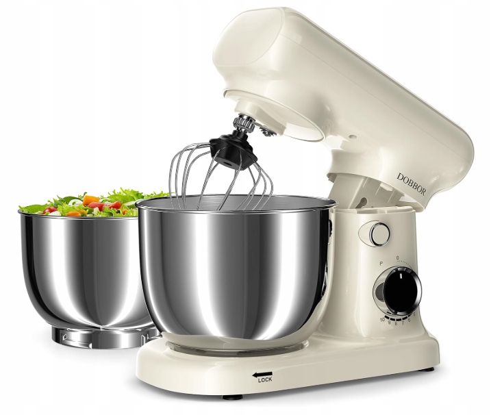 Planetární kuchyňský robot s dvěma miskami Dobbor SM2549 Barva Béžová