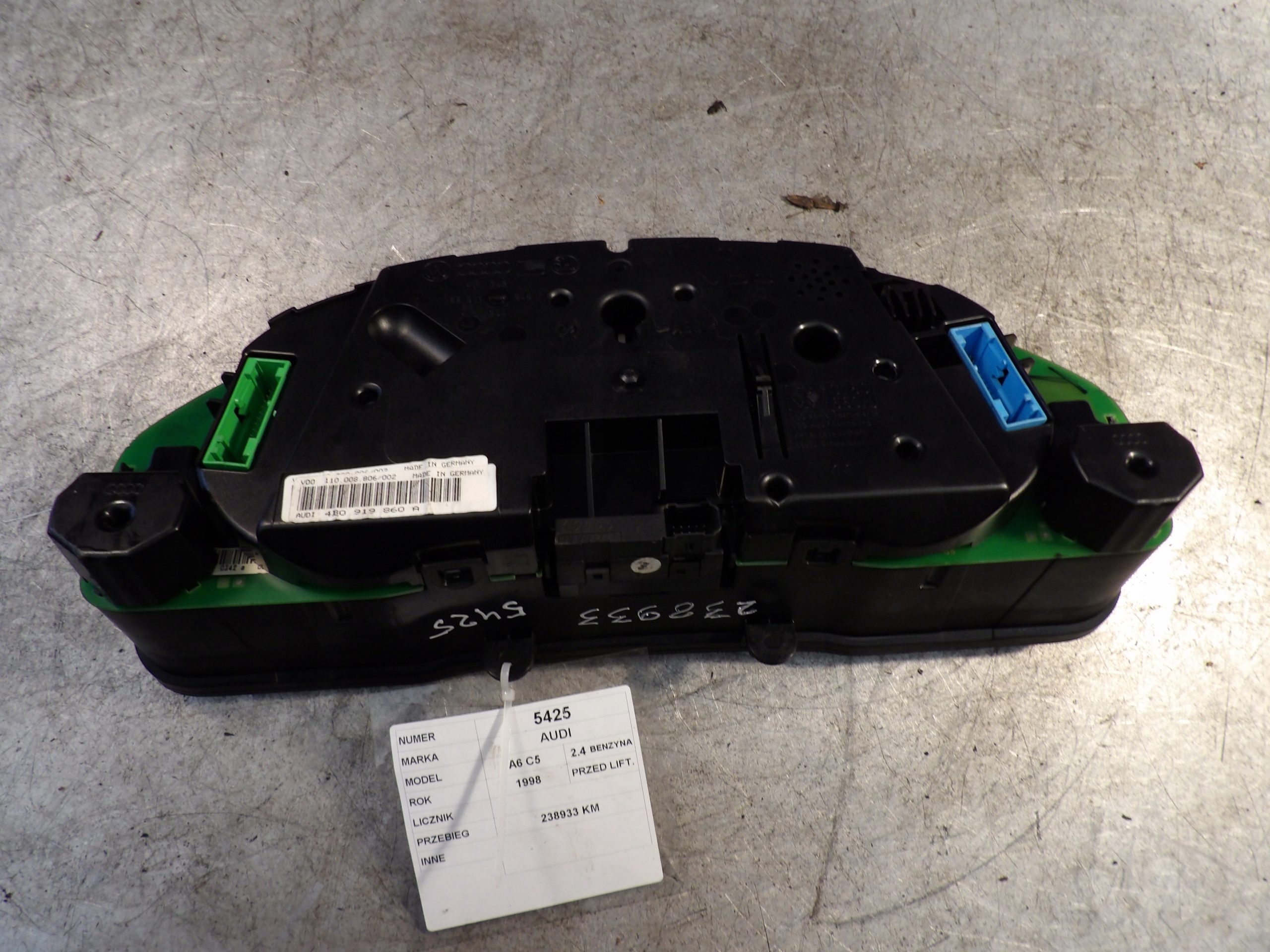 Audi A6 C5 dials, liczniki 4B0919860A 110.008.806/002