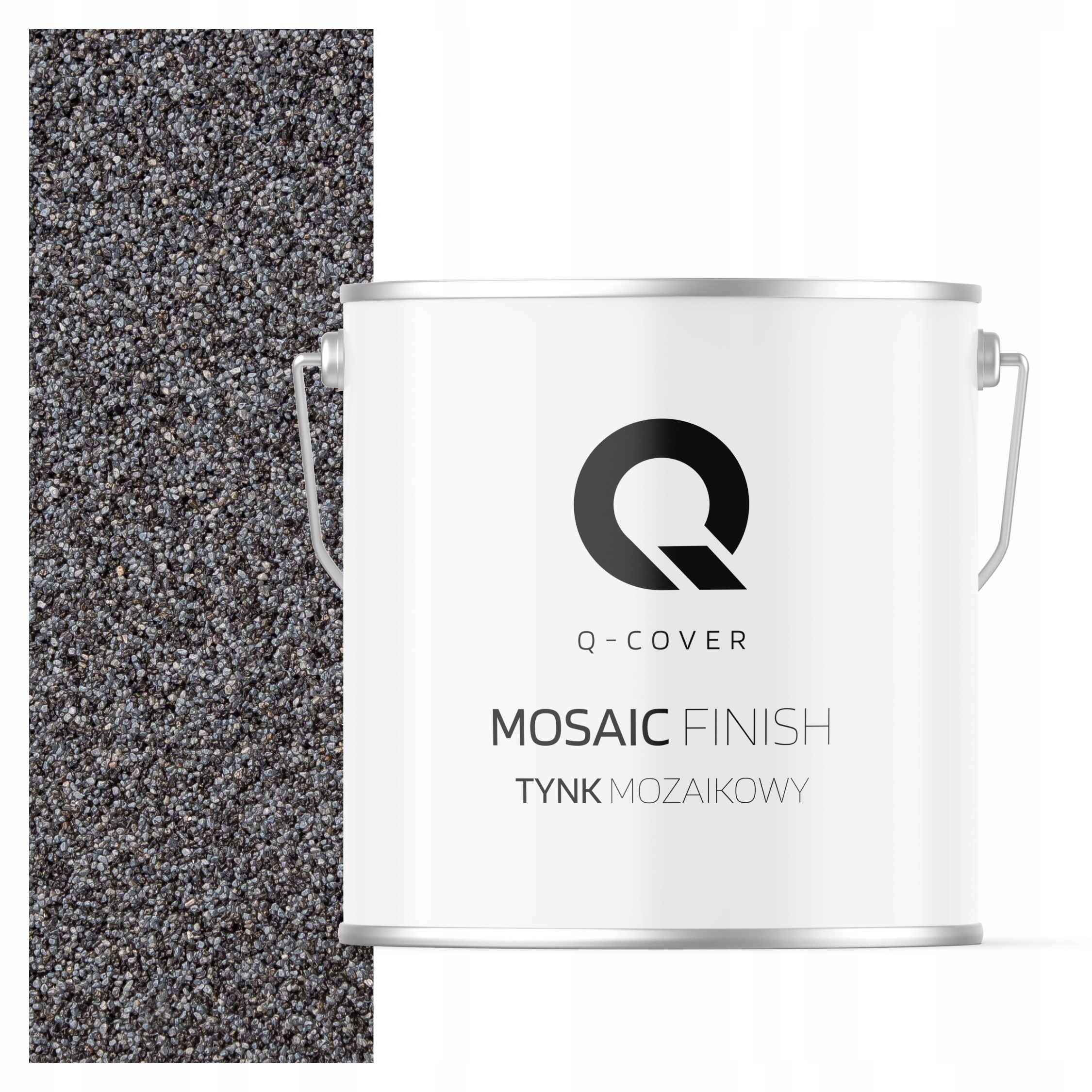 Mozaiková Omítka Mozaika 7KG Šedá Tmavá Grafitová M42 Ozdobná Fasáda