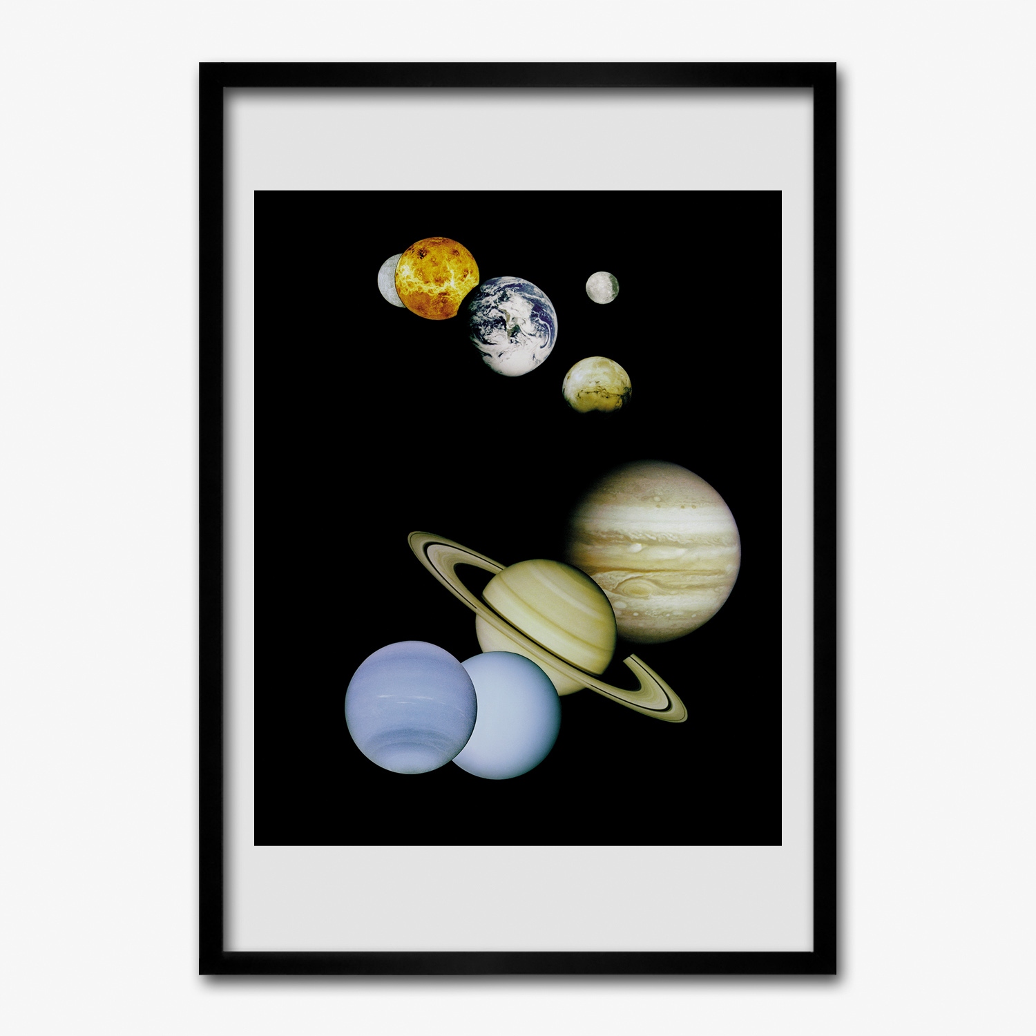Nástěnný obraz v rámu Mdf Planeta vesmír 70x100 cm