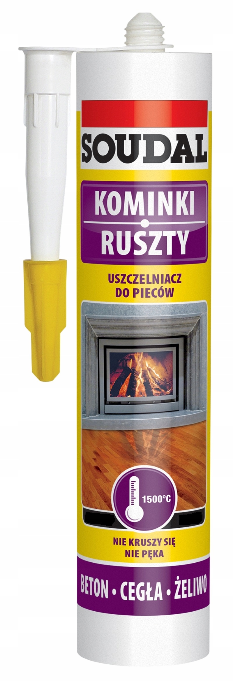 SOUDAL USZCZELNIACZ DO PIECÓW KOMINKÓW 1500 st. C.