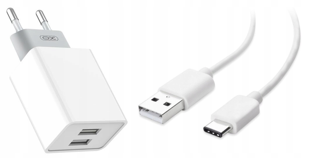 

Szybka Ładowarka 2x Usb do Telefonu Kabel Usb-c 1m