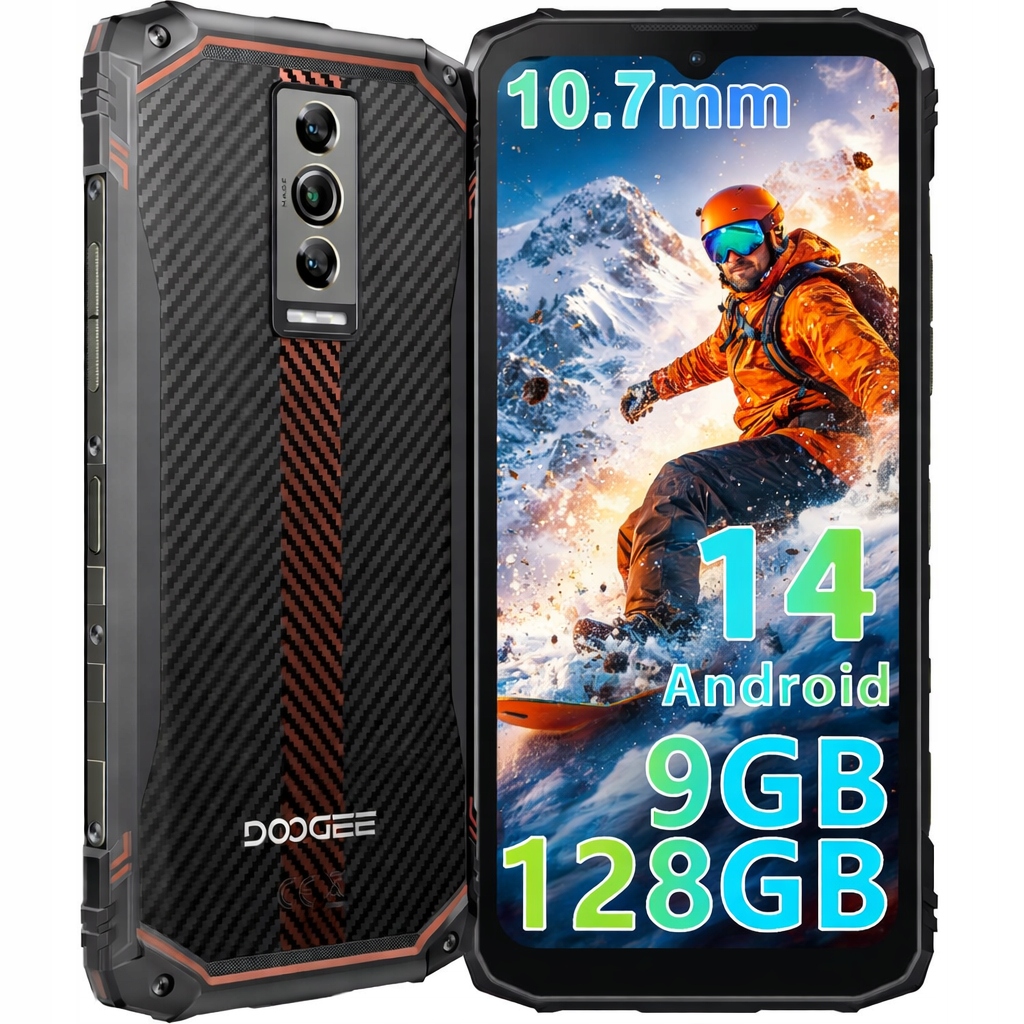 Doogee BLADE10 9+128GB Smartfón 5150 mAh Vodotesný IP69K 4G Nfc Vojenský