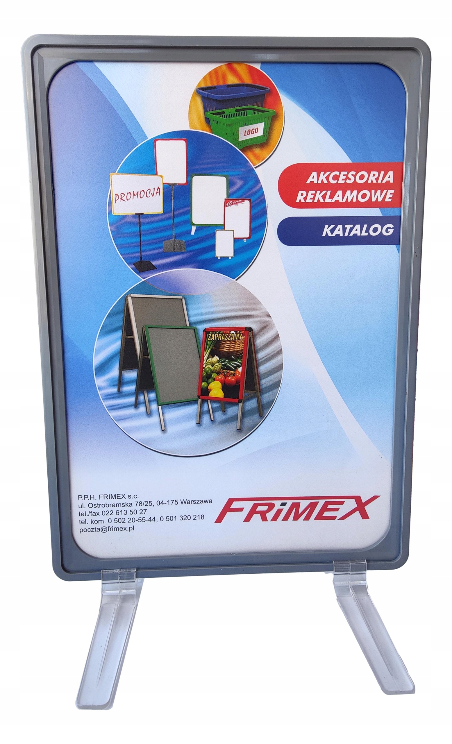 Ramka plastikowa A4 na stopkach z folią ochronną Marka bez marki