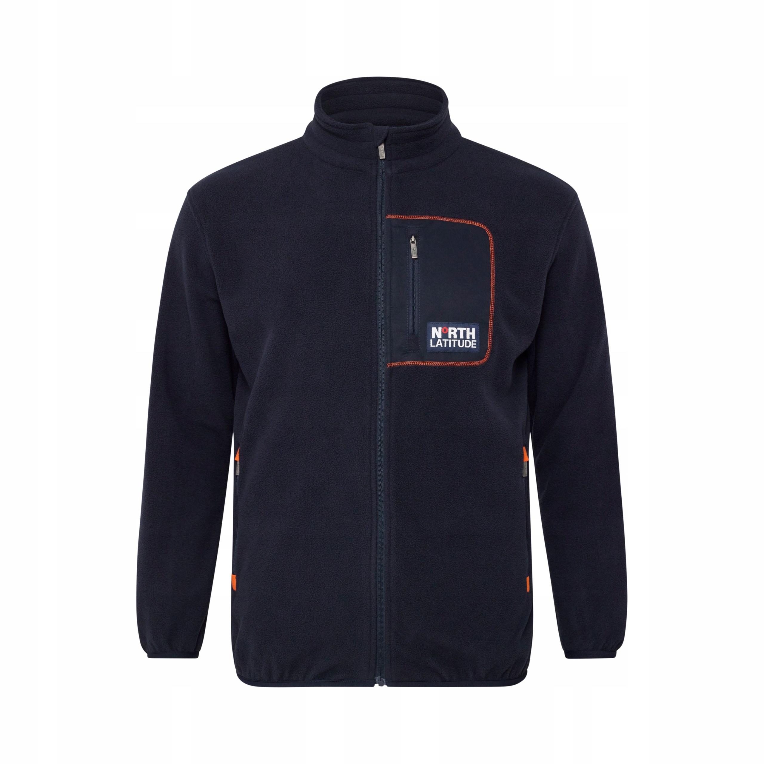 North Latitude Velké Rozměry Rozepínací Fleece Stojáček Tmavě Modrý 3XL 148 cm