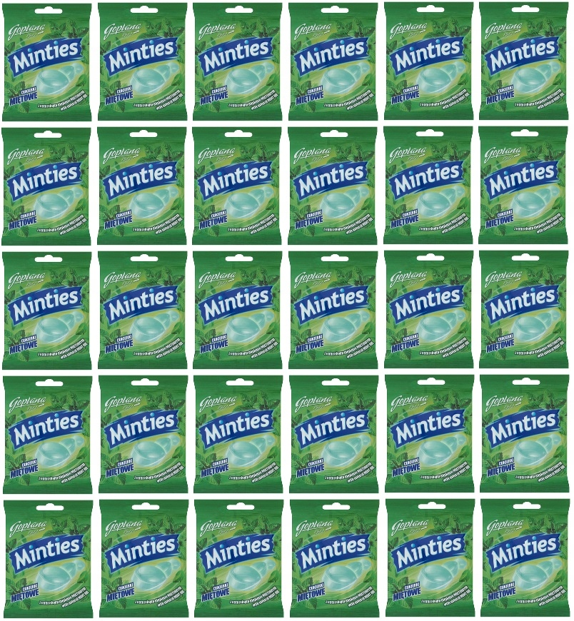 Levně 30x 90g Goplana Minties Mátové Bonbóny Karton