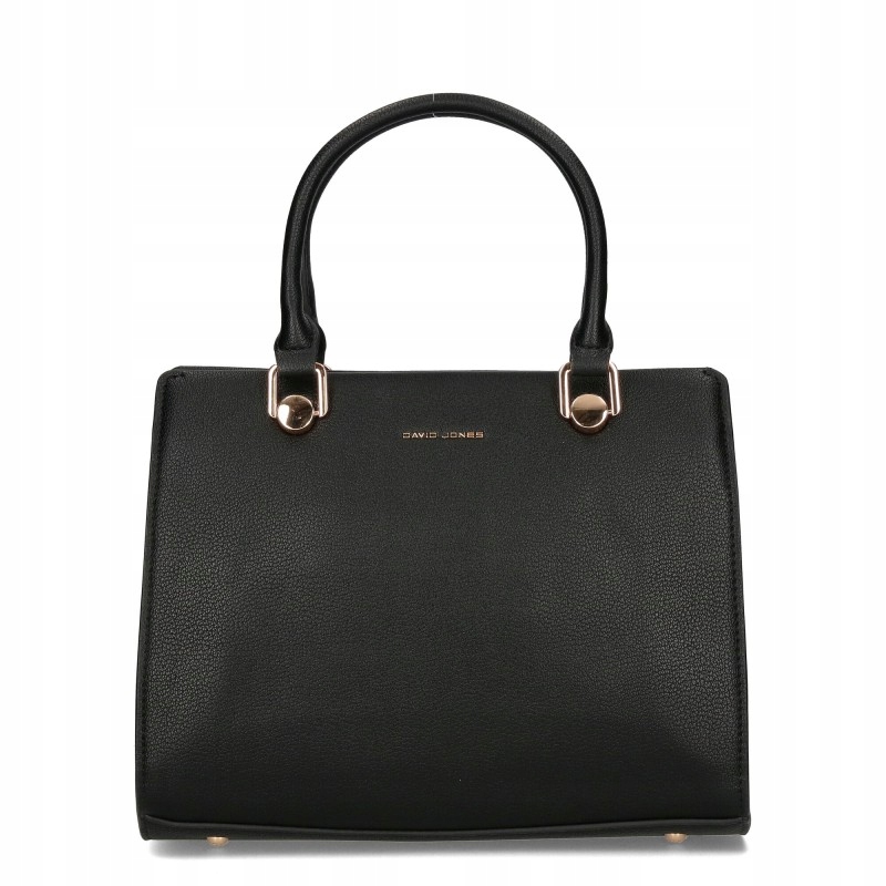 David Jones Klasická dámská nákupní taška Eko Kůže, černá, úchytky