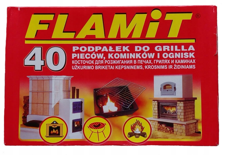 

Podpałka Do Kominka Grilla Flamit 40 Kostek Biała