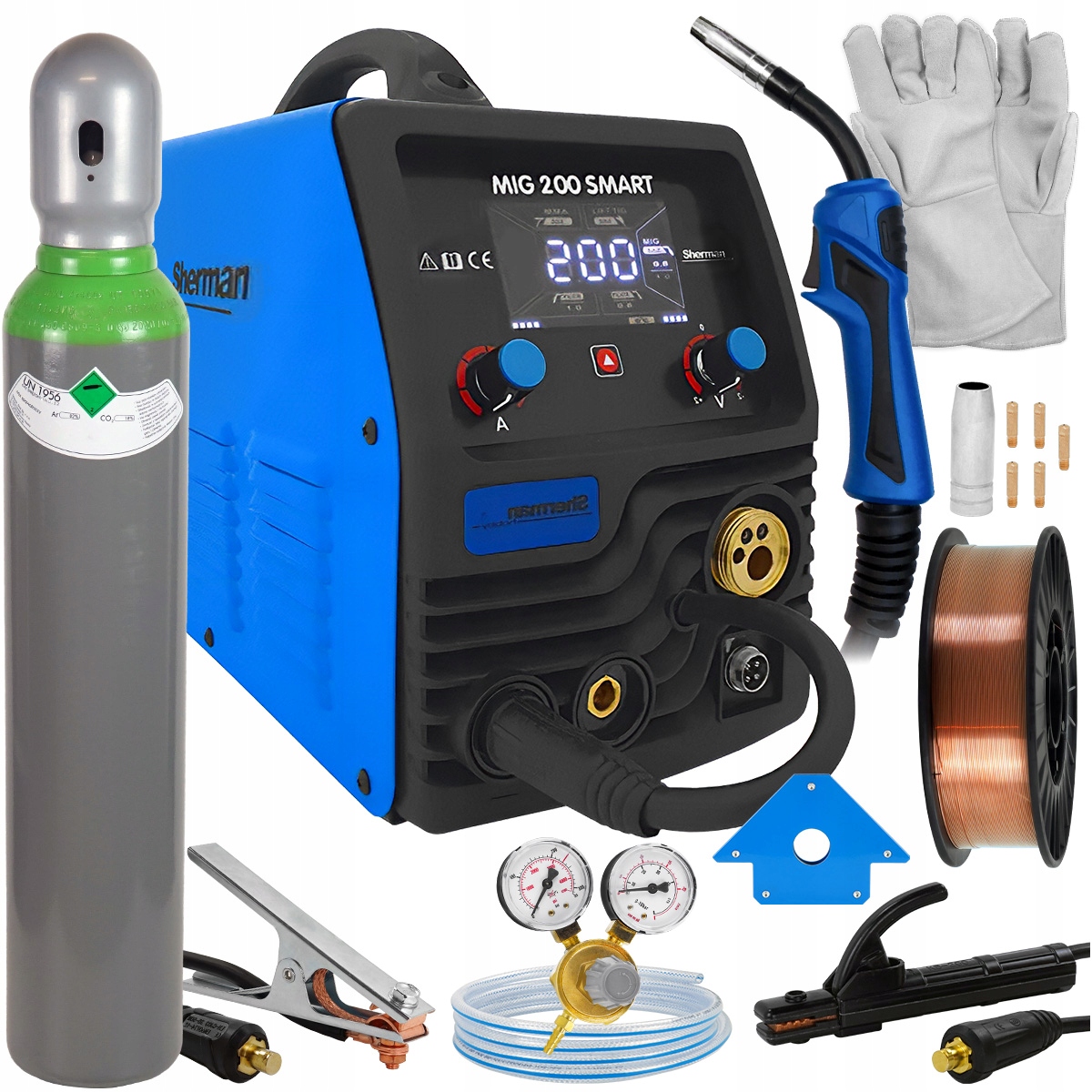 Spawarka Migomat Sherman Mig 200 Smart Mig Mma Tig 230V 200A Synergia