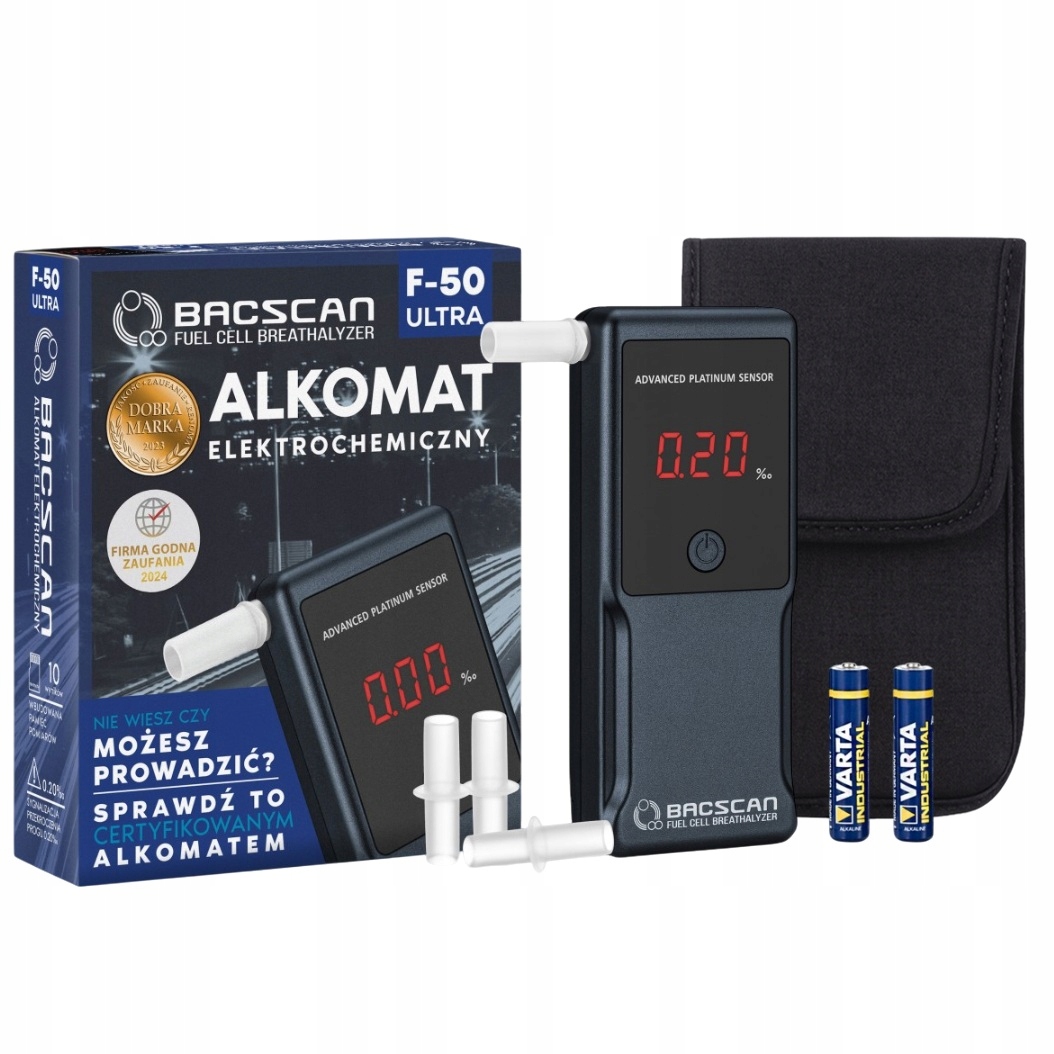 Alkohol Tester BACscan F50 Ultra s kalibráciou a krytom