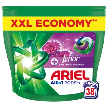 Ariel All in 1 Pods Touch Of Lenor Amethyst Flower 38 praní