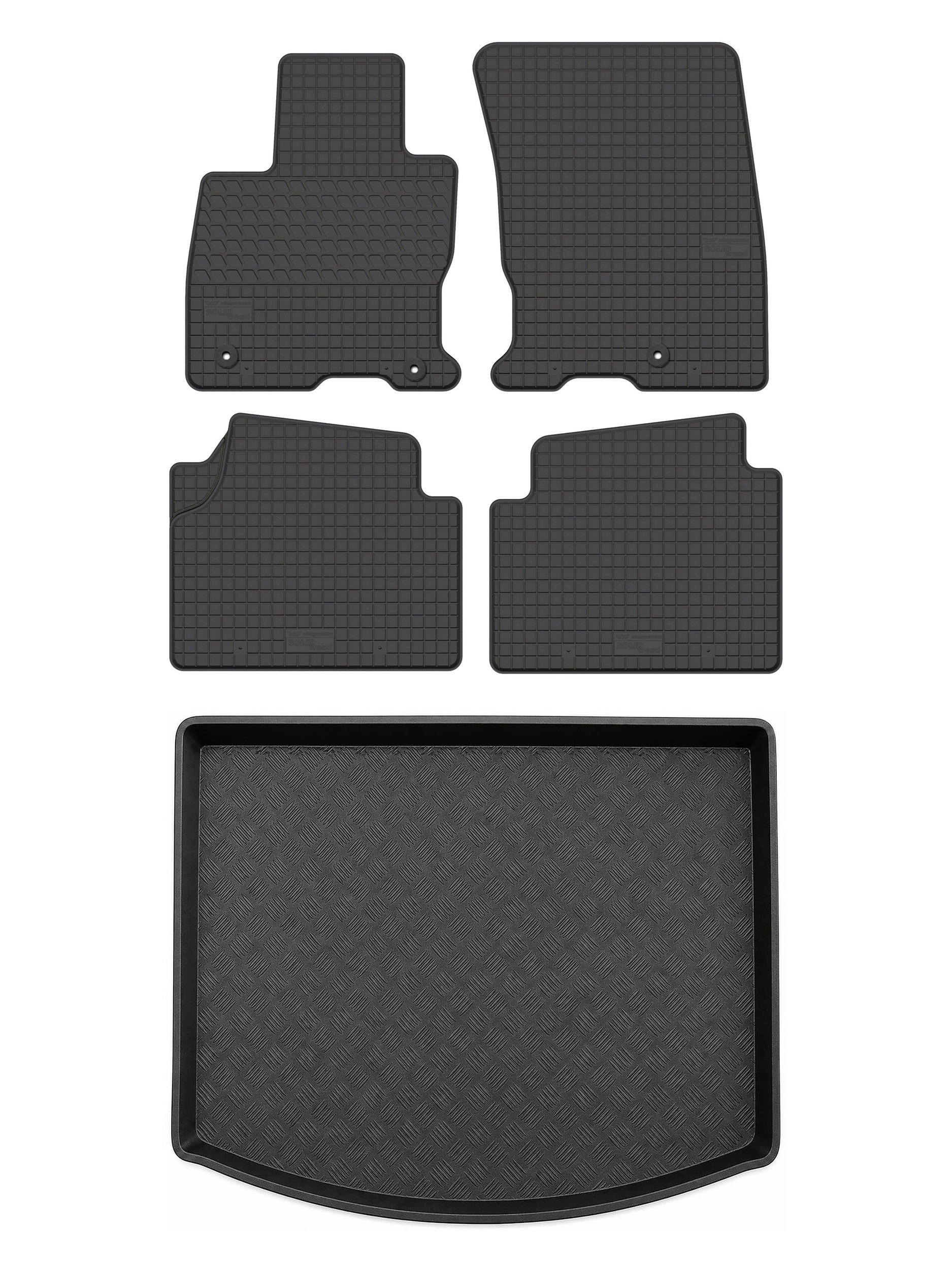 Gumové rohože SolidTread rohožka do batožinového priestoru pre: Ford Kuga MK3 2019 5 ks