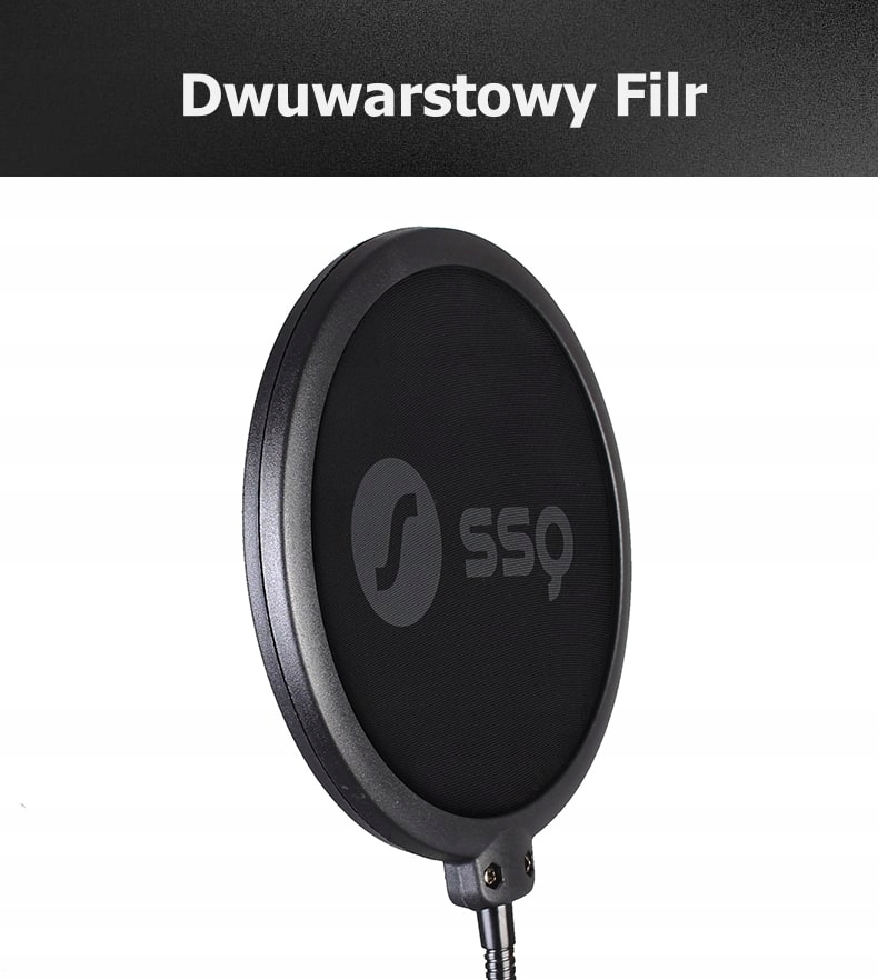 SSQ POP1 - podwójny pop filtr Kolor czarny