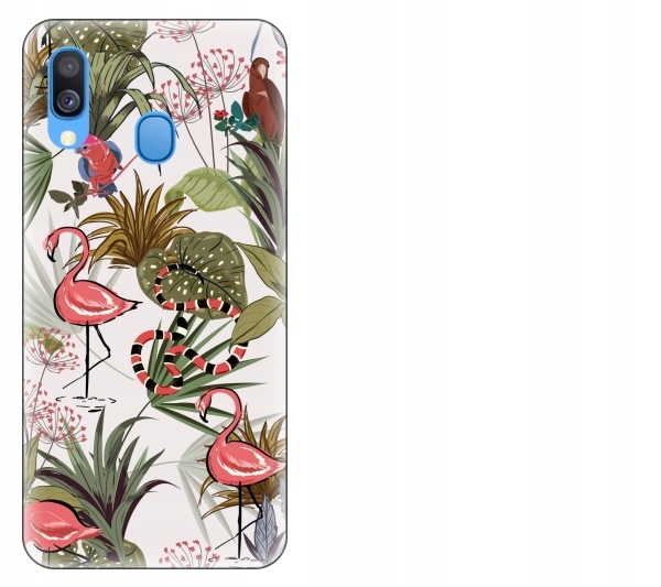 

Etui pokrowiec Samsung Galaxy A40 Flaming tukan dż
