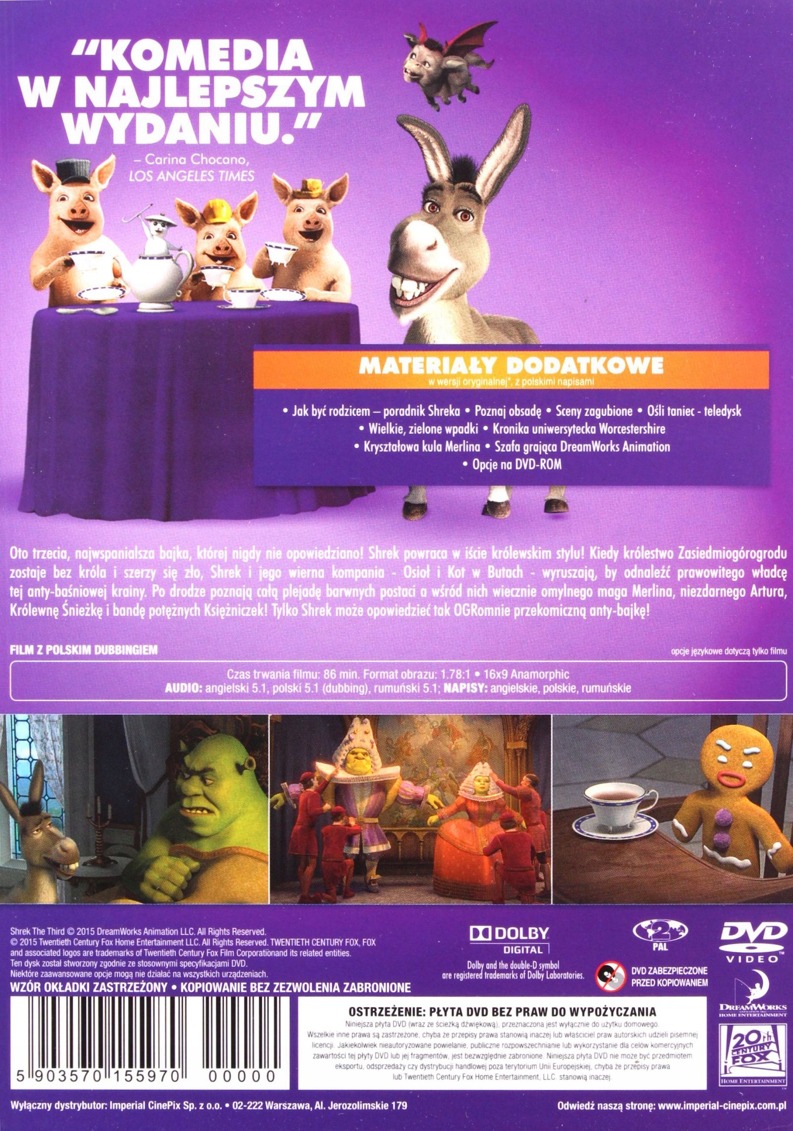 SHREK TRZECI (DVD) Stan opakowania oryginalne