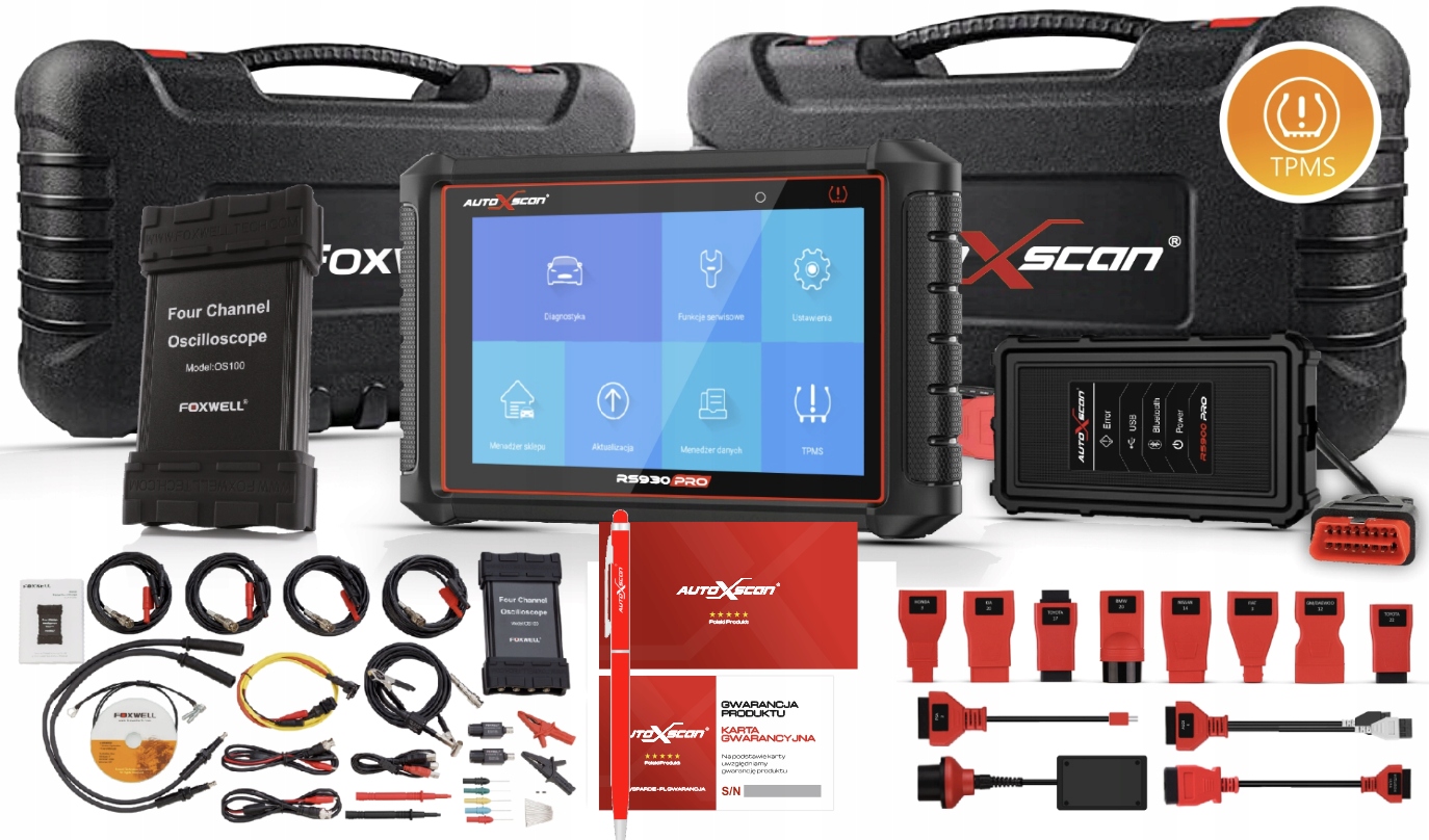 Autoxscan RS930Pro Tpms Oscyloskop 4CH Pl