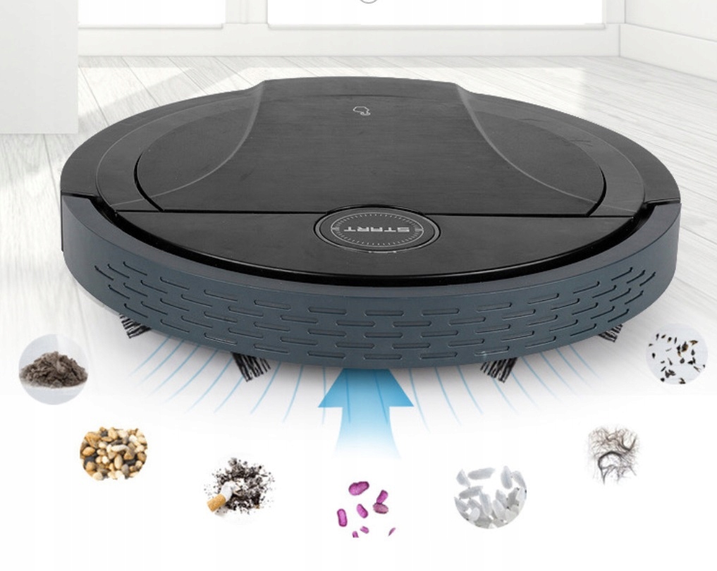 ROBOT SPRZĄTAJĄCY ODKURZACZ AUTOMATYCZNY BIAŁY Moc 50 W