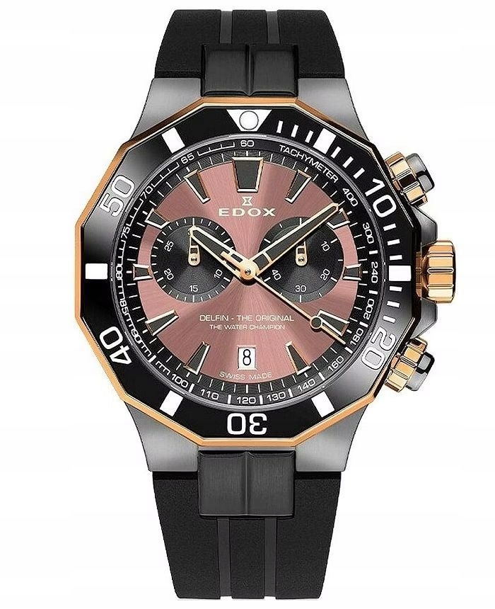 Edox Delfin The Original Chrono 10112-357GRNCA-BRNR Vodotěsnost 200M 43mm