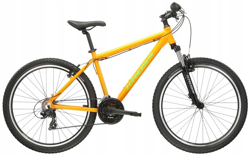 Rower górski męski Kross Hexagon 1.0 26 S(17") Pomarańczowy Zielony Połysk