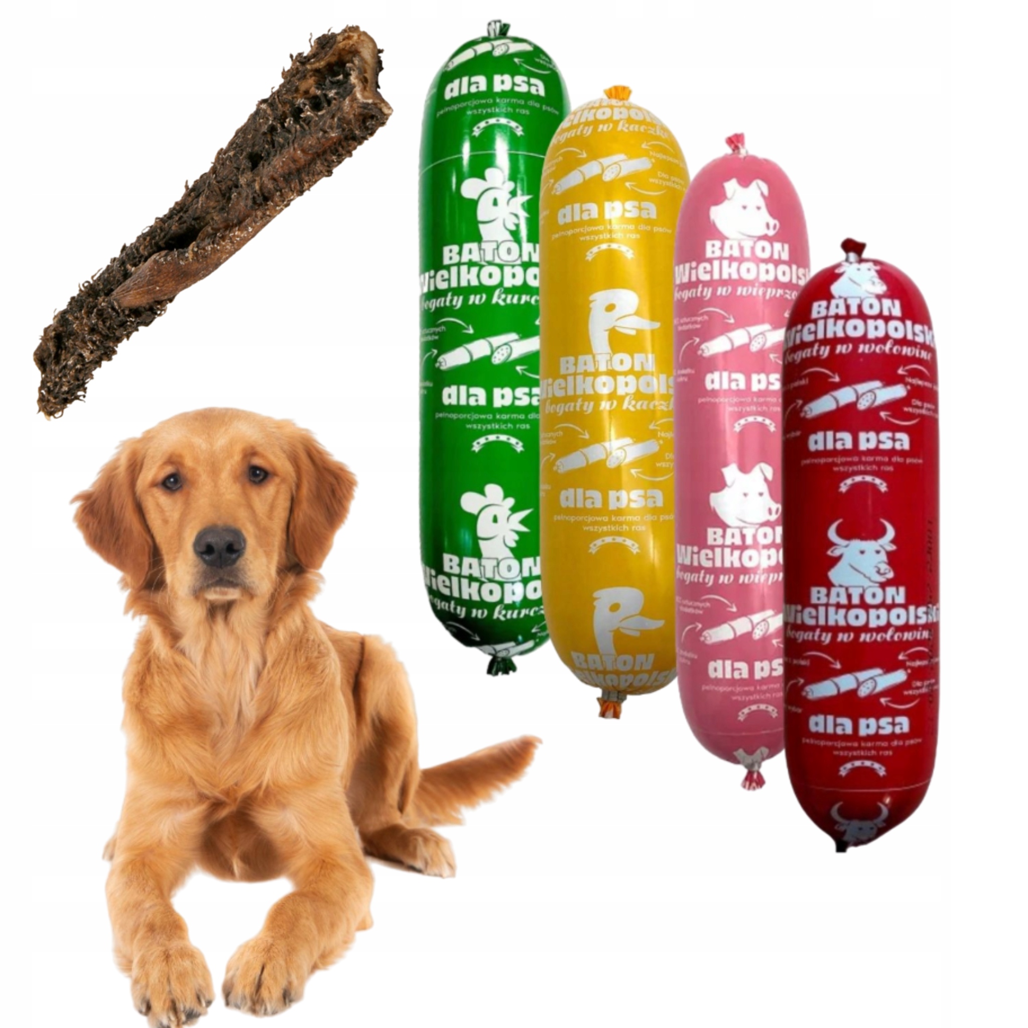 30 x 0.9kg Mokra karma dla psa Baton wielkopolski MIX smaków