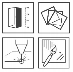 Kabina prysznicowa Nes 8 Black KDD II 100 RADAWAY Linia Nes 8 Black Walk-In KDD II