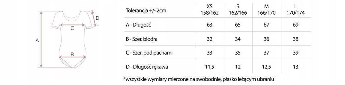 DAMSKIE BODY BALETOWE STRÓJ DO BALETU TAŃCA L Fason majtek figi