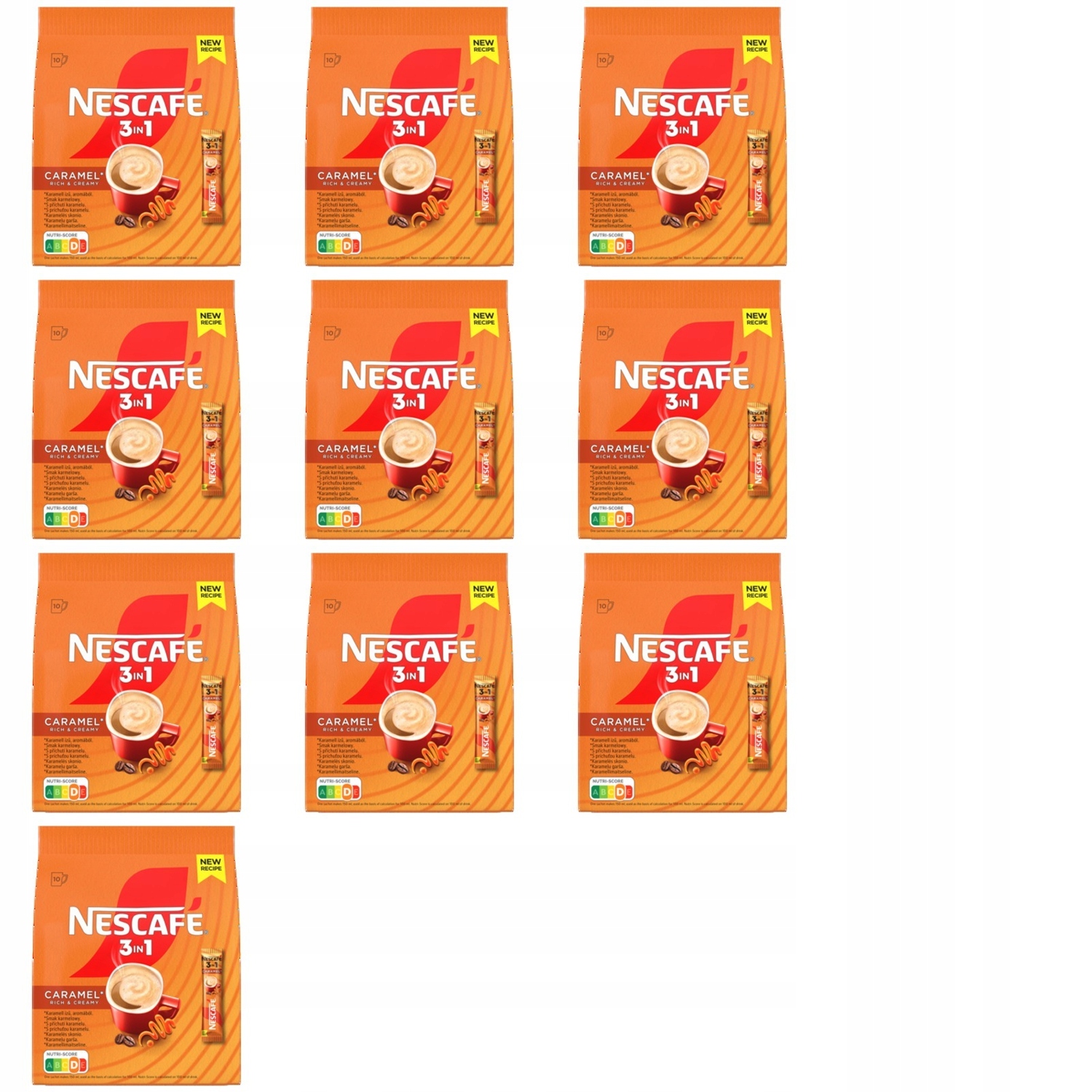 10x 160g Nescafe 3in1 caramel Karton